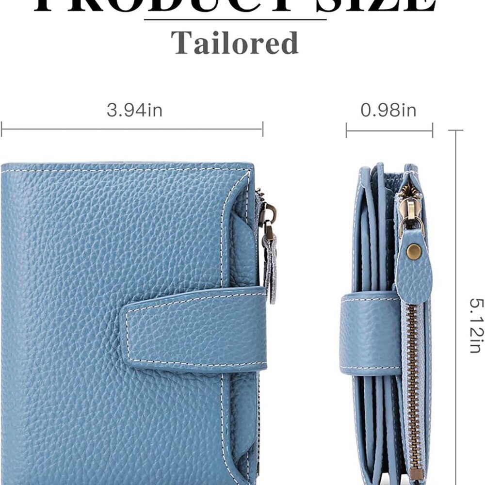 Leather RFID Wallet for Women Bifold Compact Small Purse with Card Slots - Picture 2 of 6
